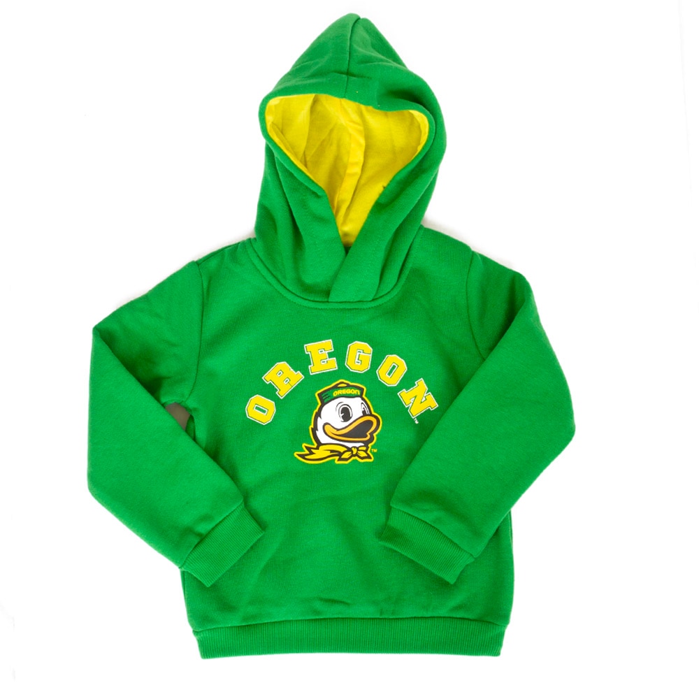 Arched Oregon, Colosseum, Green, Hoodie, Cotton Blend, Kids, Toddler, Oregon Mascot design, Pullover, Sweatshirt, 955864